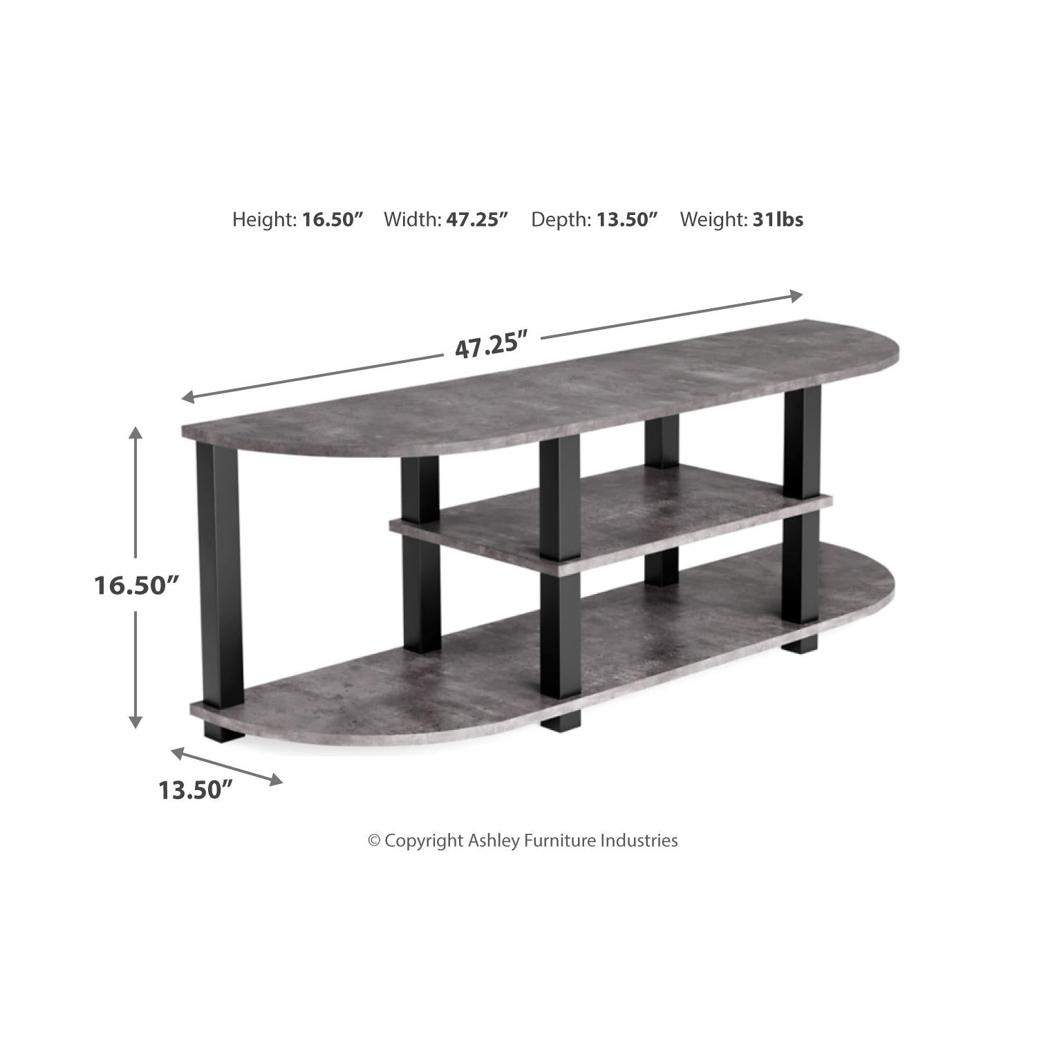Jastyne TV Stand - Two-tone